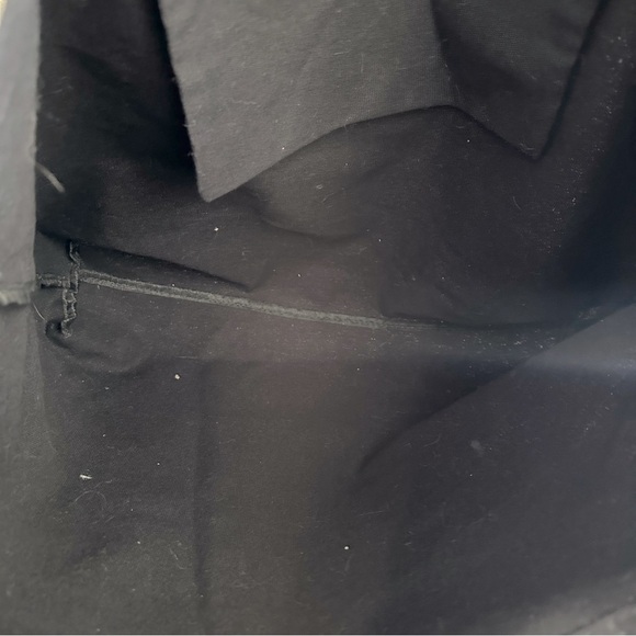 PAIGE Denim Large Black Canvas Tote Bag - Picture 3 of 5